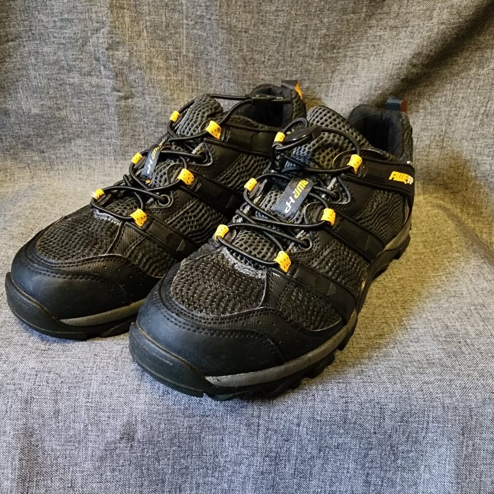 Men's Size 11 AWP HP LF-56110 Black/Gray Lace Up Work Shoes EUC